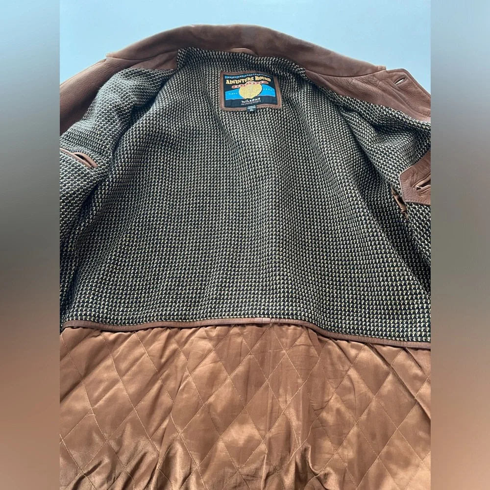 Vintage Chore Jacket Wilson’s Leather w Wool Lining Men’s XL EUC High Quality
